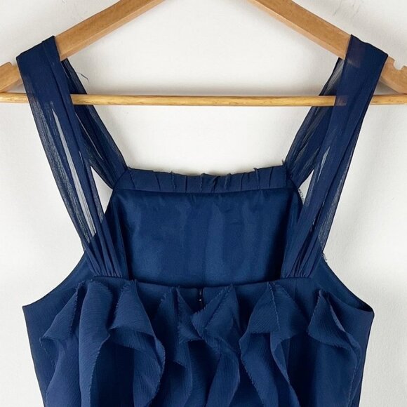 White Vera Wang Navy Bridesmaids Cocktail Mini Dress 6 - Picture 5 of 5